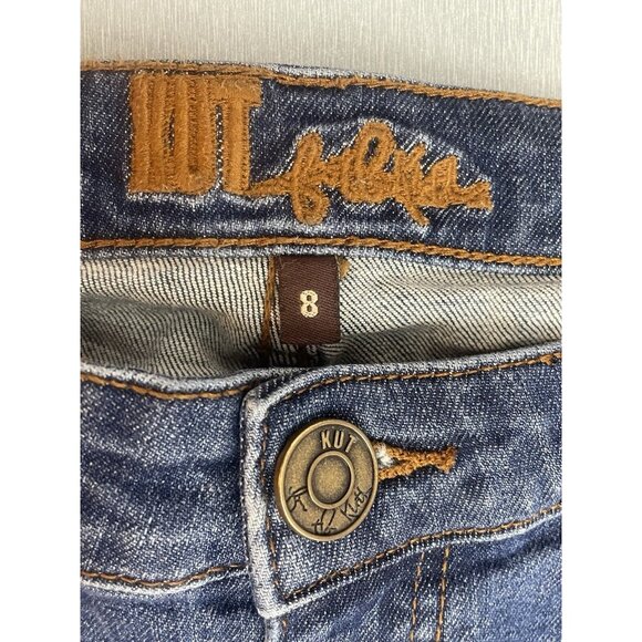 Kut From The Kloth  Asher Ankle Straight Leg Women’s Blue Jean's Mid-Rise Size 8 - Picture 16 of 16